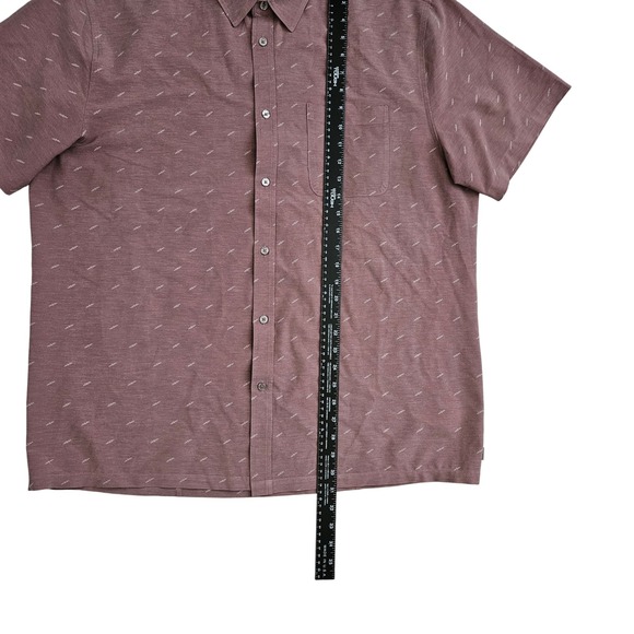 Vuori Bridge (Mens XXL) Short Sleeve Button Front Shirt V184 Red Performance - Picture 5 of 6